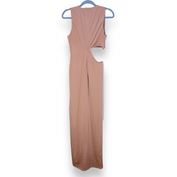 NBD REVOLVE Keara Gown in Chestnut Cut Out Maxi Column Thigh Slit NWT M - Picture 3 of 7
